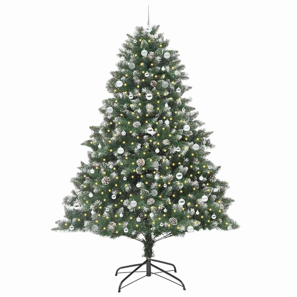 Kunstigt juletræ Grøn 240 cm PVC og plastik og stål