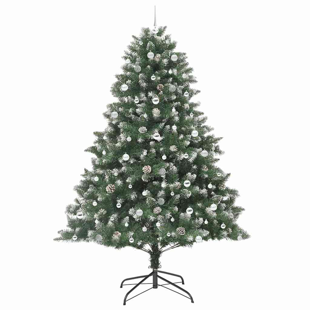 Kunstigt juletræ Grøn 240 cm PVC og plastik og stål