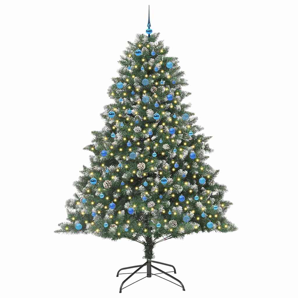Kunstigt juletræ Grøn 240 cm PVC og plastik og stål