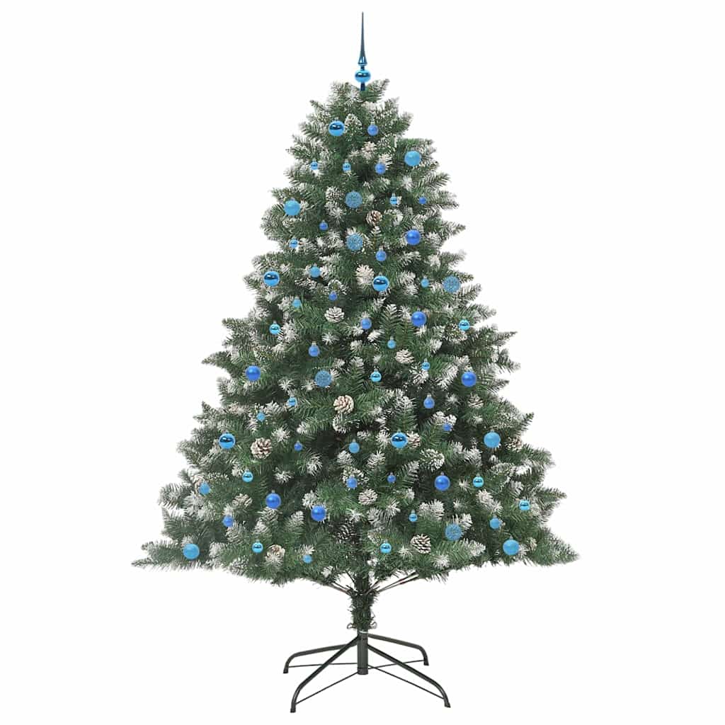 Kunstigt juletræ Grøn 240 cm PVC og plastik og stål