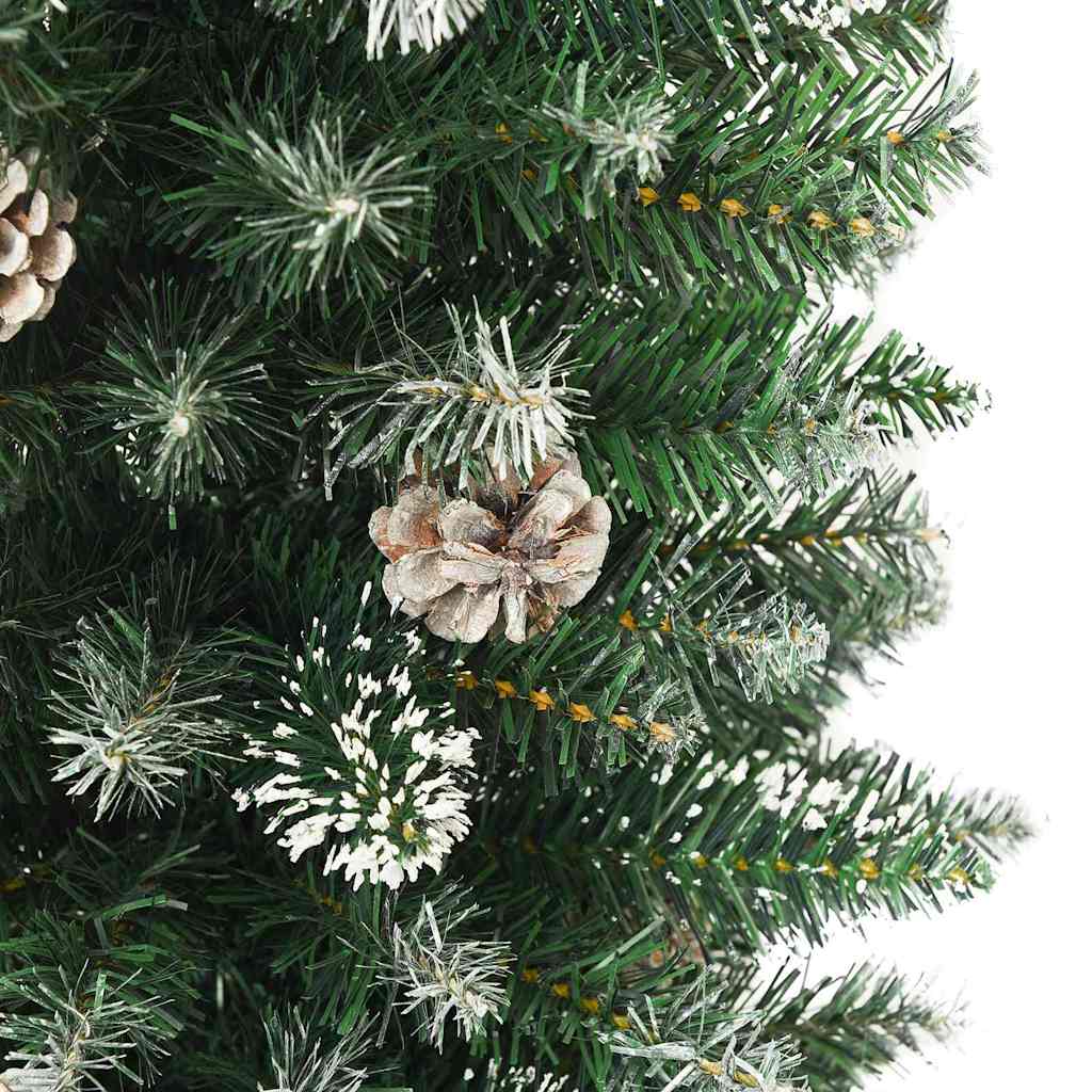 Kunstigt slankt juletræ Grøn og Hvid 120 cm