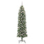 Kunstigt slankt juletræ Grøn og Hvid 240 cm