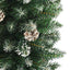 Kunstigt slankt juletræ Grøn og Hvid 240 cm