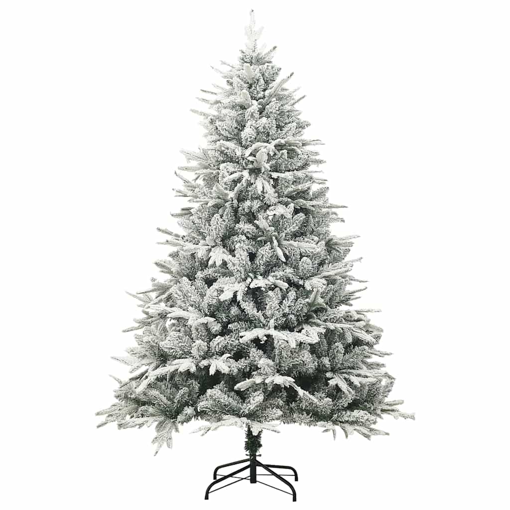Kunstigt forudbelyst juletræ Grøn 180 cm PVC og PE