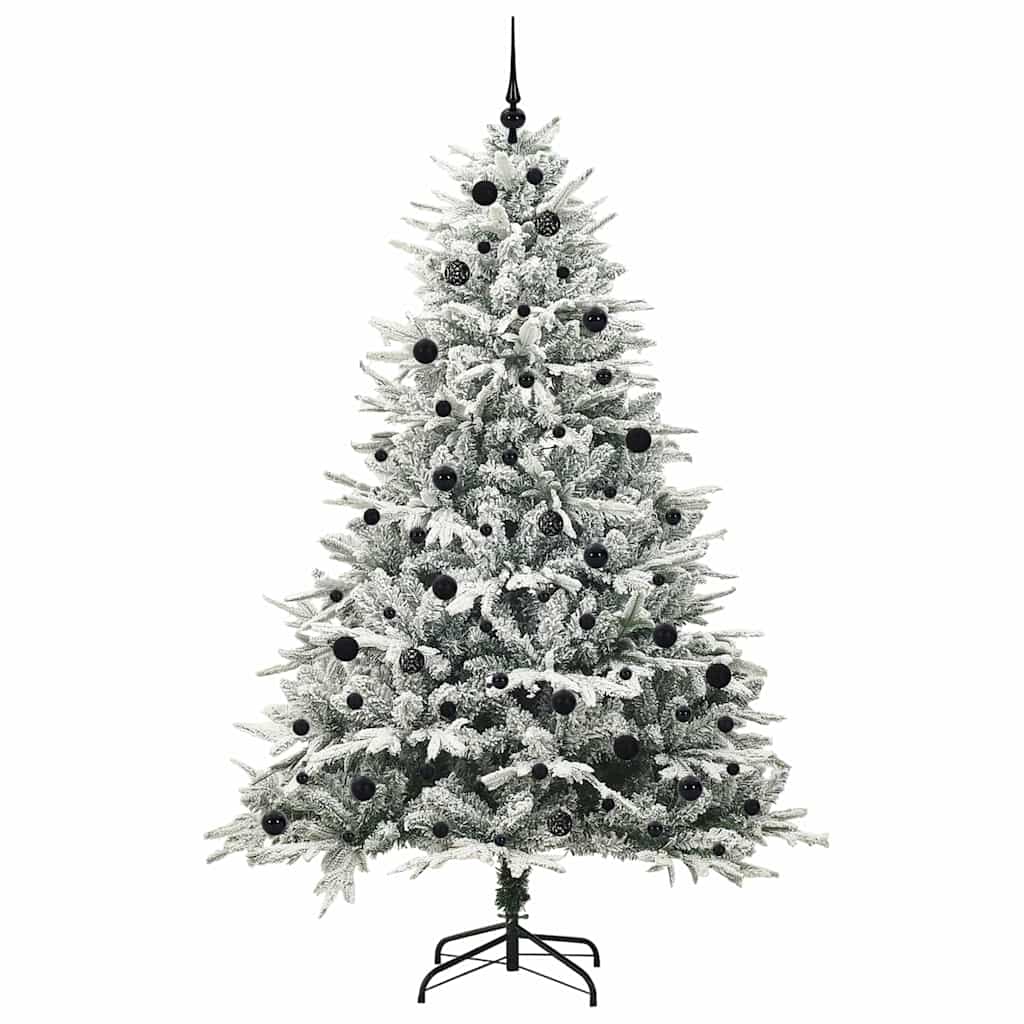 Kunstigt præ-dekoreret juletræ med kuglesæt Grøn 240 cm