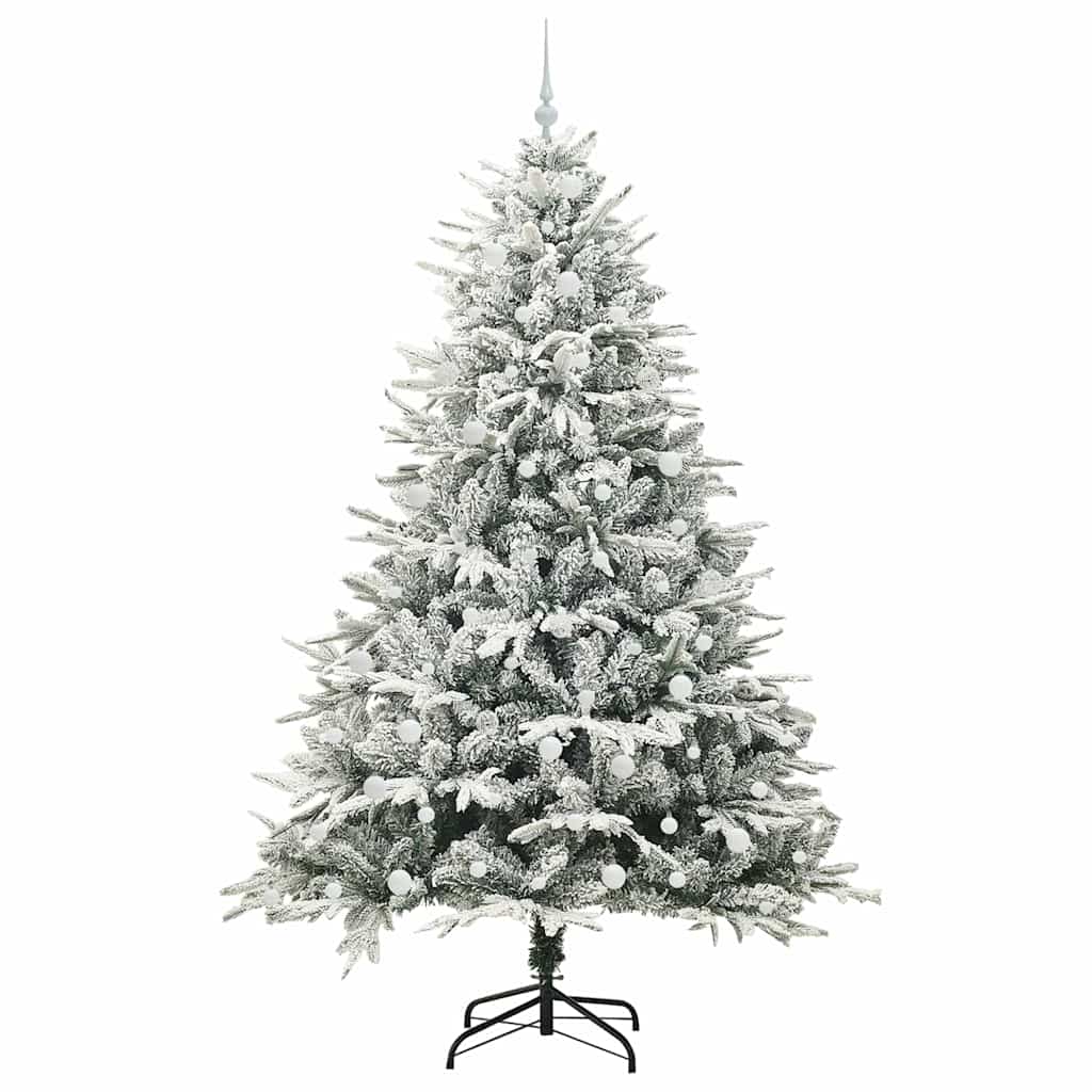 Kunstigt præ-dekoreret juletræ med kuglesæt Grøn 240 cm