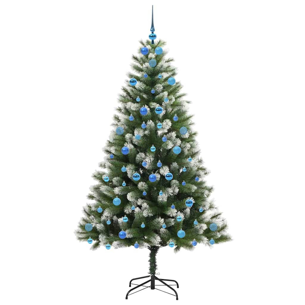 Kunstig Hængslet Juletræ med Flocket Sne 300 LED'er Varm hvid