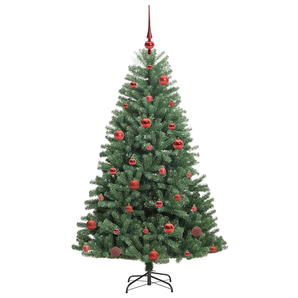 Kunstigt Hinged Juletræ Grøn 150 cm PVC og metal