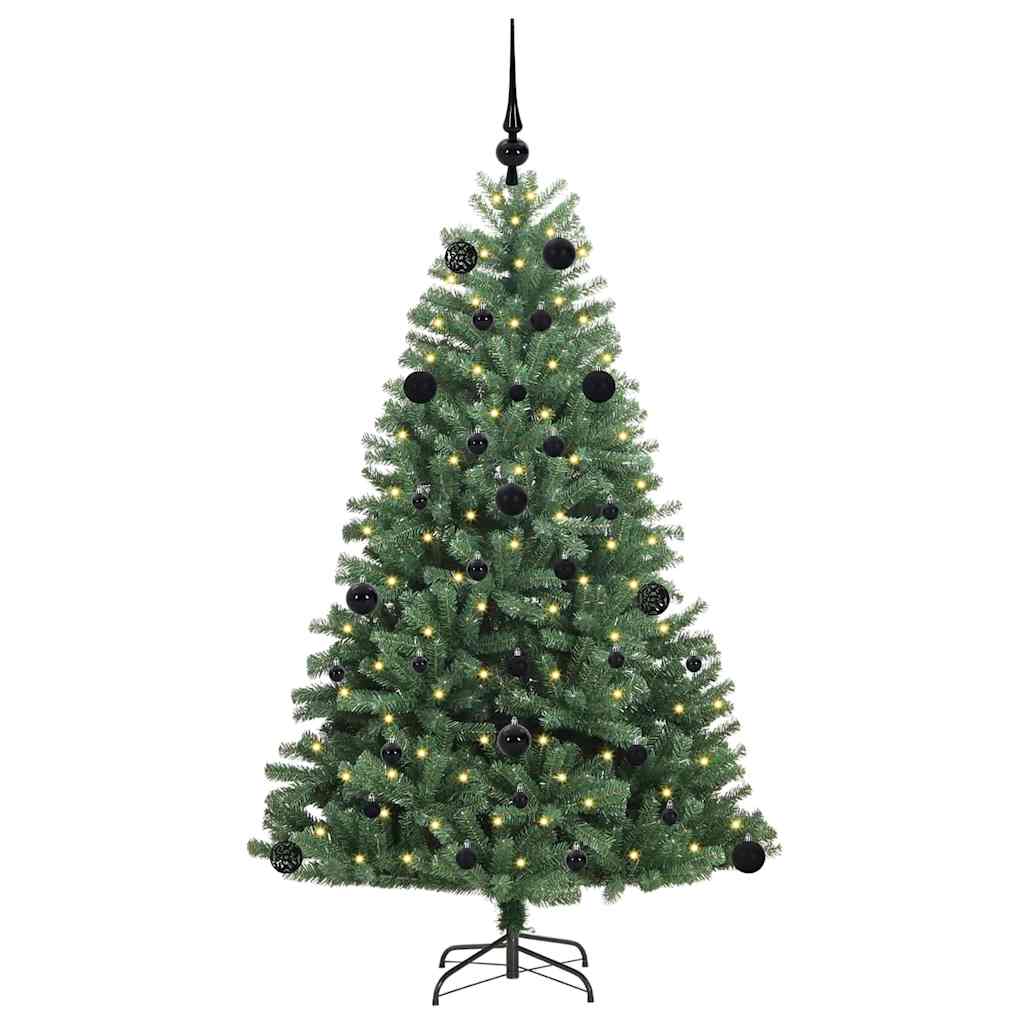 Kunstigt Hinged Juletræ Grøn 150 cm PVC og metal