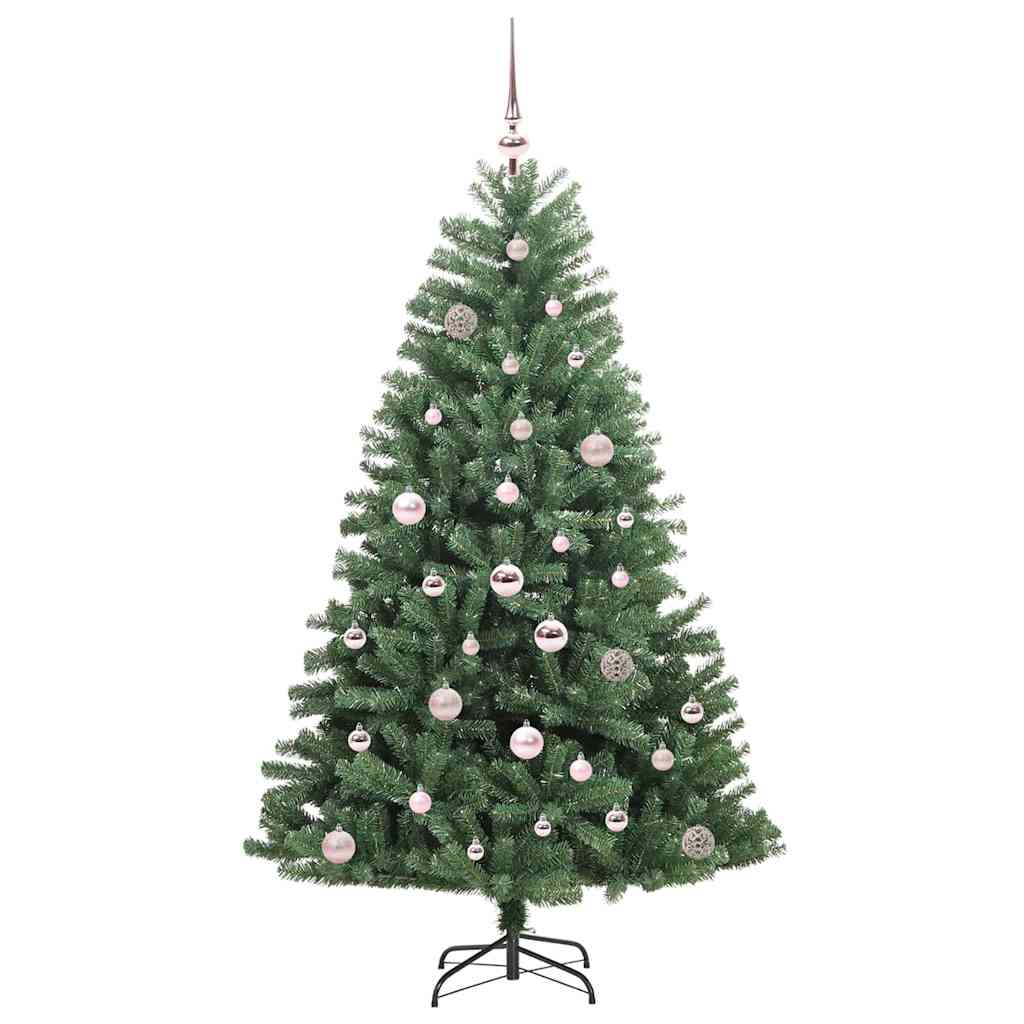 Kunstigt Hinged Juletræ Grøn 150 cm PVC og metal