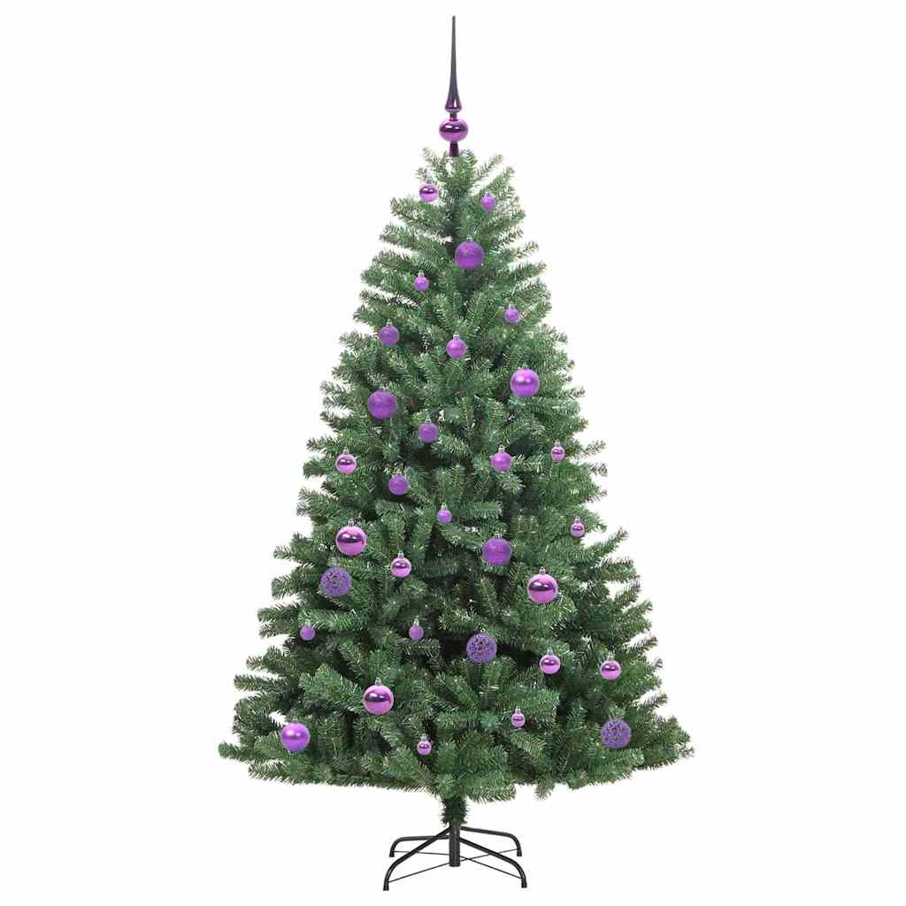 Kunstigt Hinged Juletræ Grøn 150 cm PVC og metal
