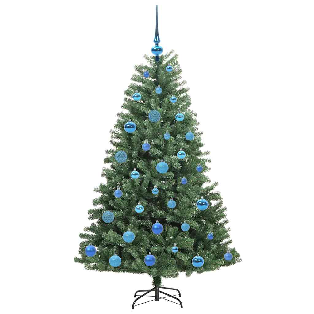 Kunstigt Hinged Juletræ Grøn 150 cm PVC og metal
