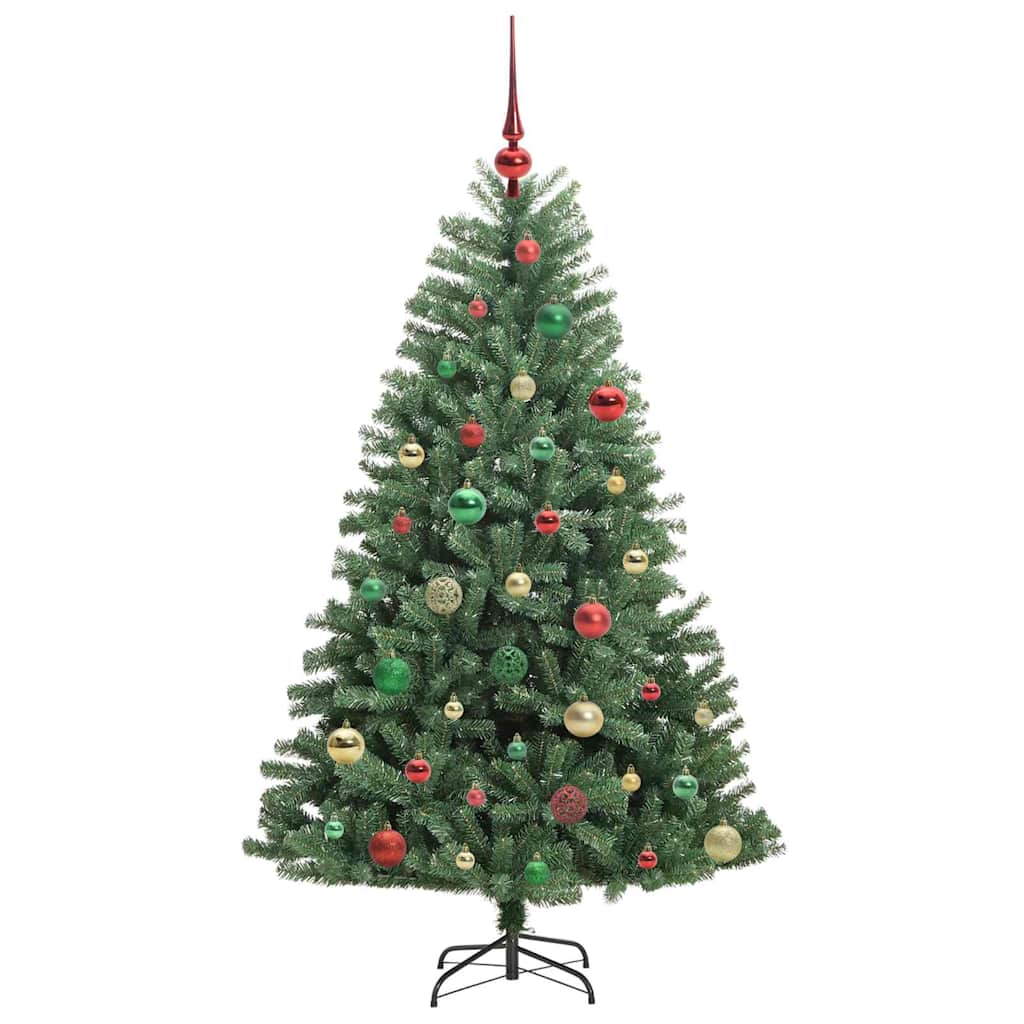 Kunstigt Hinged Juletræ Grøn 150 cm PVC og metal