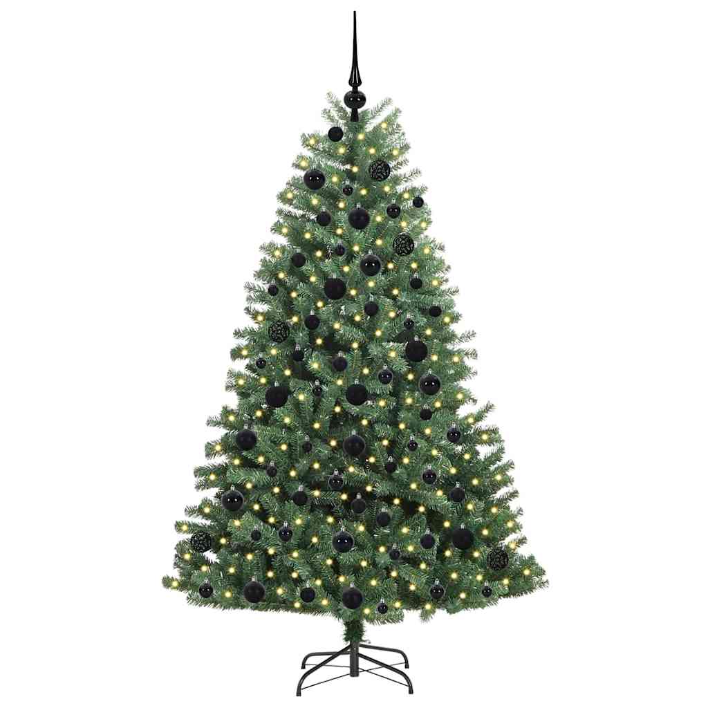 Kunstigt Hinged Juletræ Grøn 180 cm PVC og metal