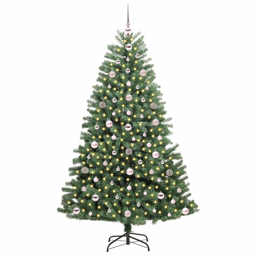 Kunstigt Hinged Juletræ Grøn 180 cm PVC og metal