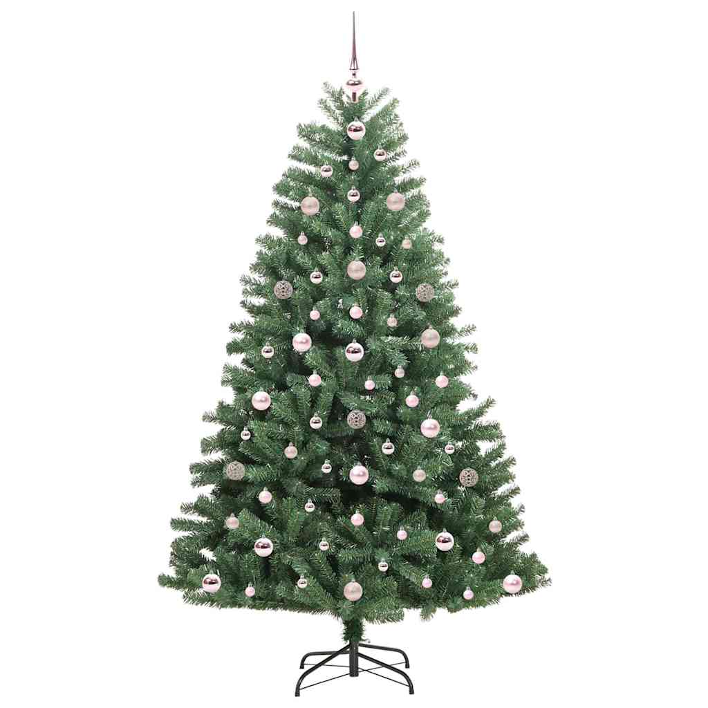 Kunstigt Hinged Juletræ Grøn 180 cm PVC og metal