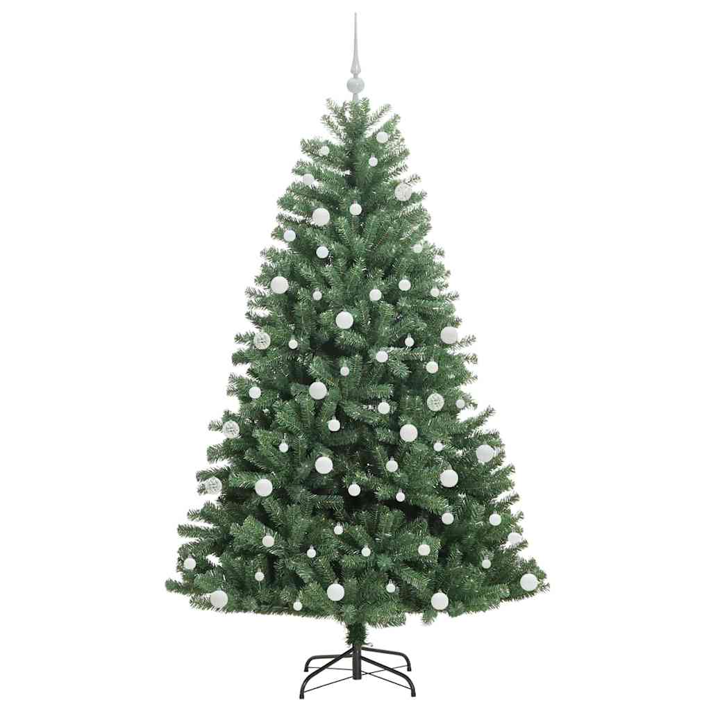 Kunstigt Hinged Juletræ Grøn 180 cm PVC og metal