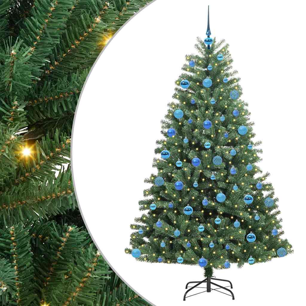 Kunstigt Hinged Juletræ Grøn 180 cm PVC og metal