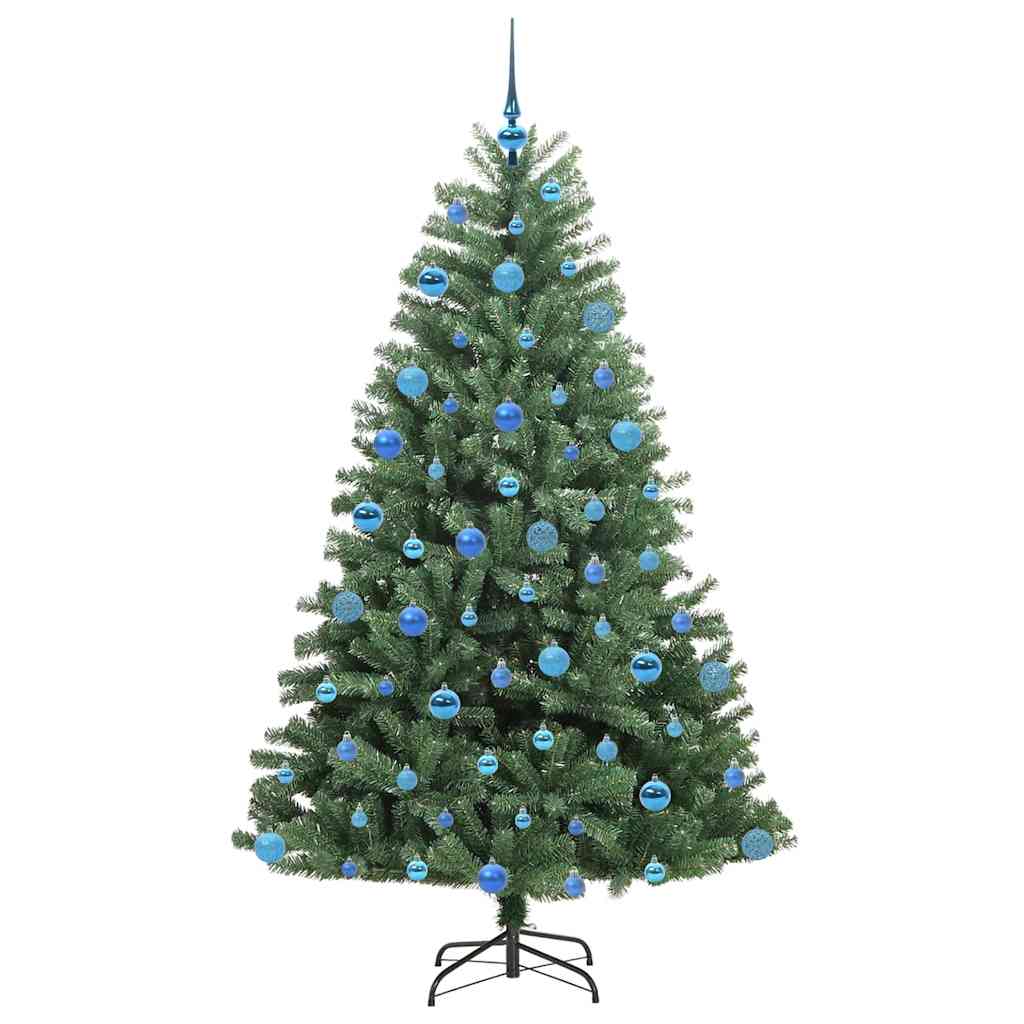 Kunstigt Hinged Juletræ Grøn 180 cm PVC og metal