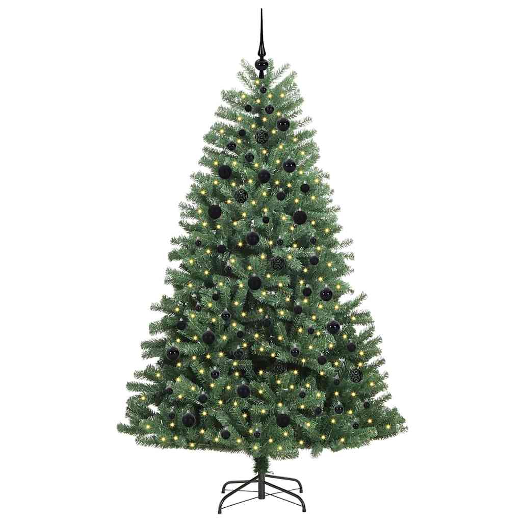 Kunstigt Hinged Juletræ Grøn 210 cm PVC og metal