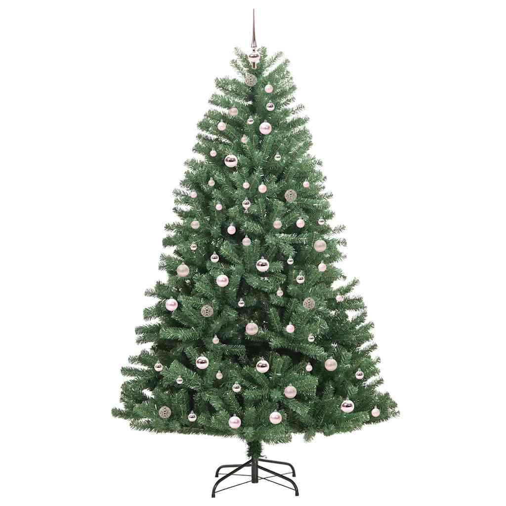 Kunstigt Hinged Juletræ Grøn 210 cm PVC og metal