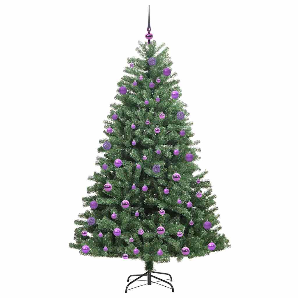 Kunstigt Hinged Juletræ Grøn 210 cm PVC og metal