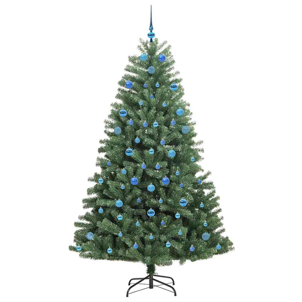 Kunstigt Hinged Juletræ Grøn 210 cm PVC og metal