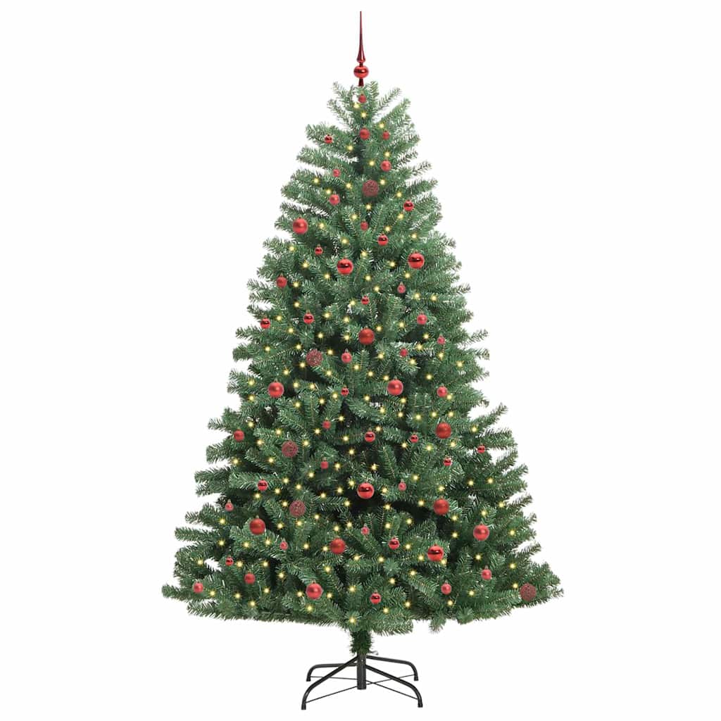 Kunstigt Hinged Juletræ Grøn 240 cm PVC og metal