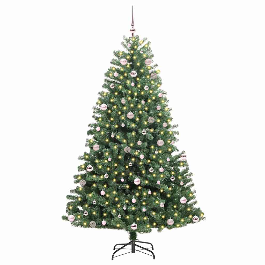 Kunstigt Hinged Juletræ Grøn 240 cm PVC og metal