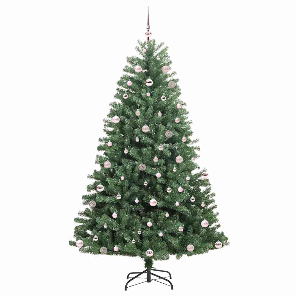 Kunstigt Hinged Juletræ Grøn 240 cm PVC og metal