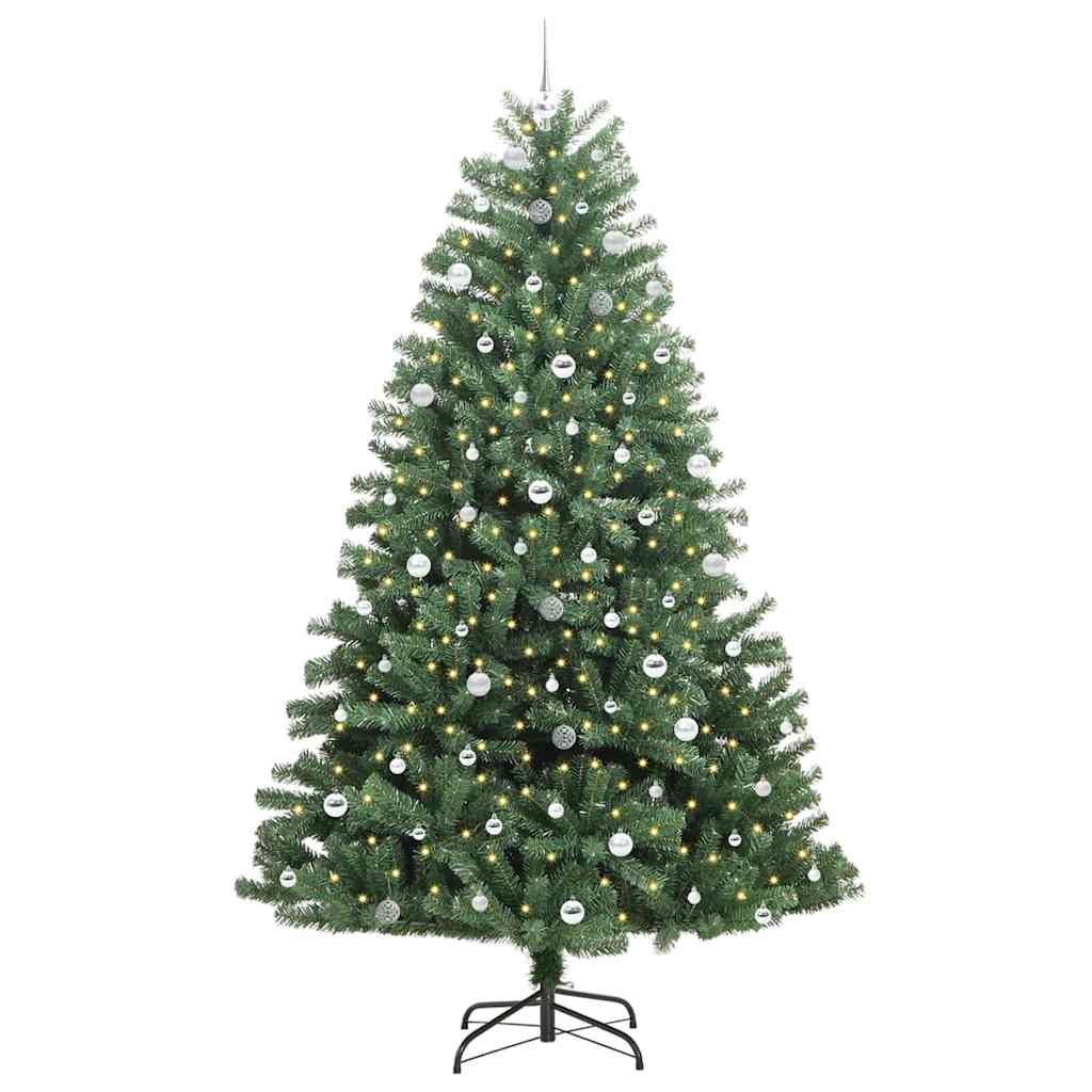 Kunstigt Hinged Juletræ Grøn 240 cm PVC og metal