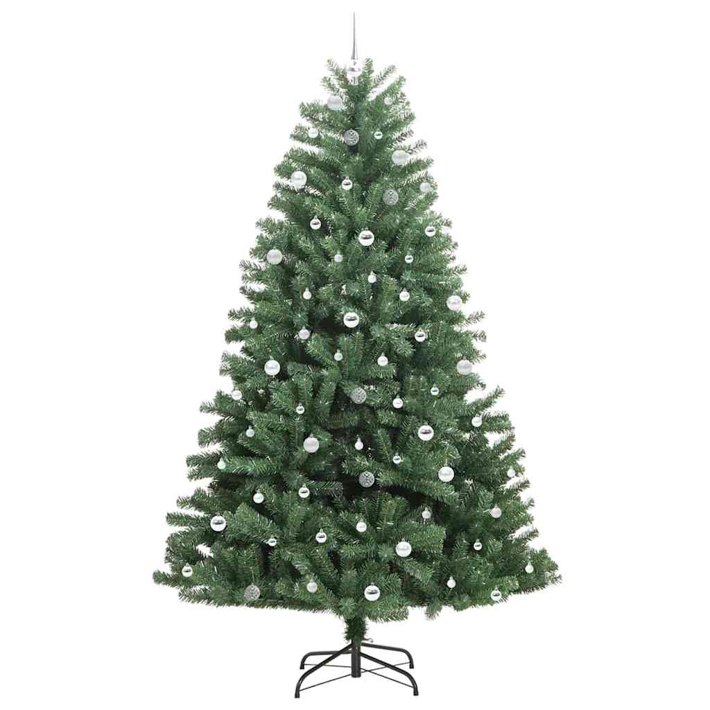 Kunstigt Hinged Juletræ Grøn 240 cm PVC og metal