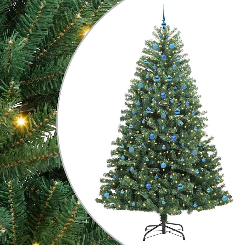 Kunstigt Hinged Juletræ Grøn 240 cm PVC og metal