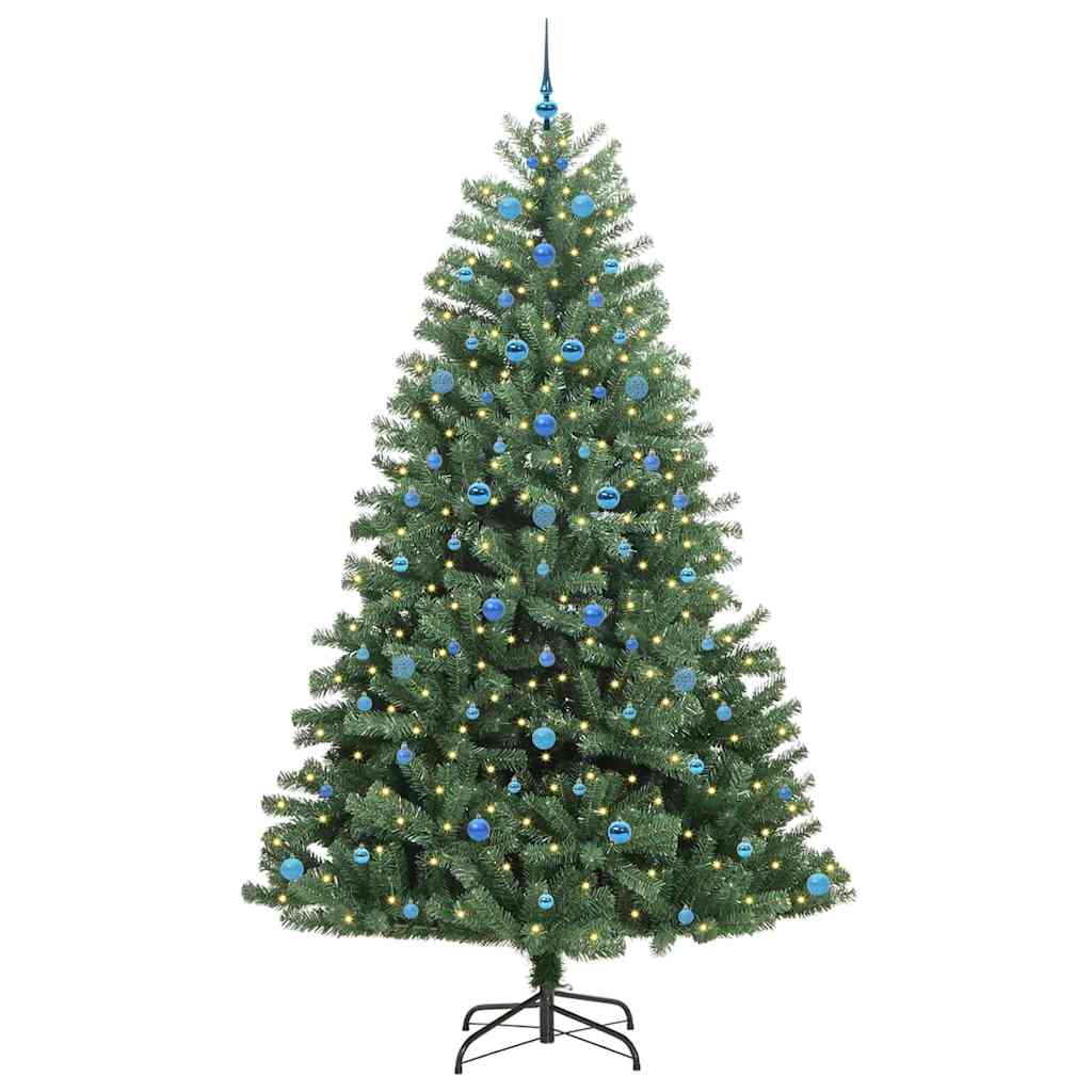 Kunstigt Hinged Juletræ Grøn 240 cm PVC og metal