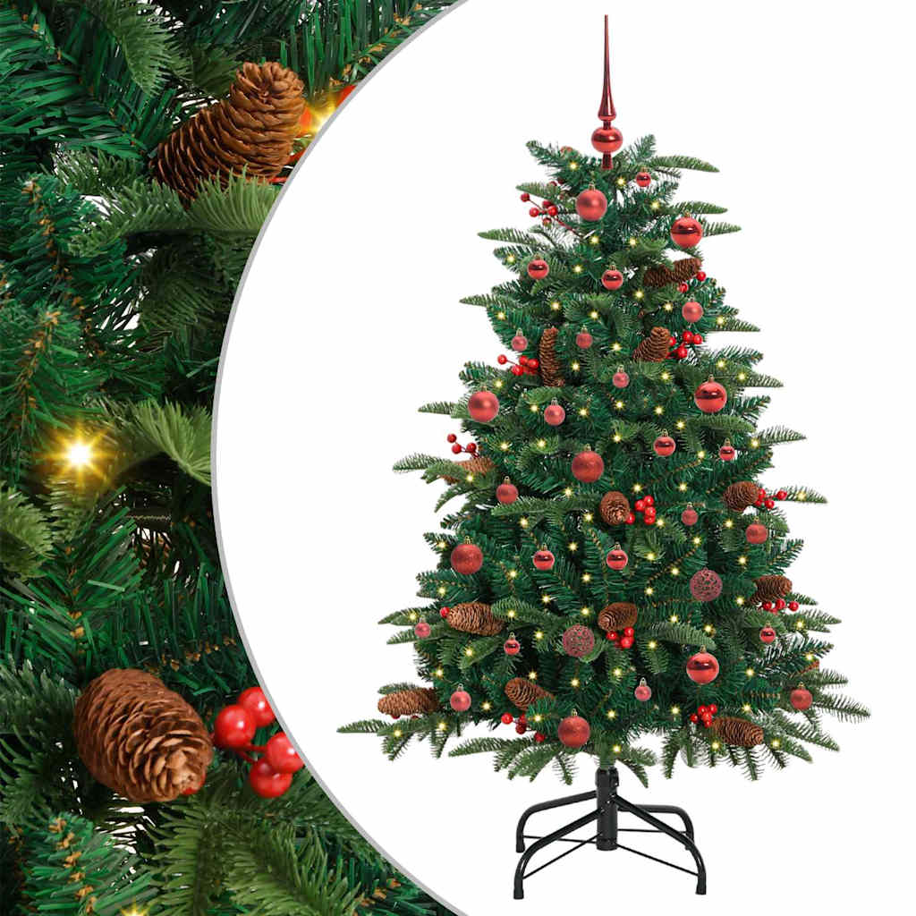 Kunstigt juletræ med stativ Grøn 150 cm PVC og metal og plast