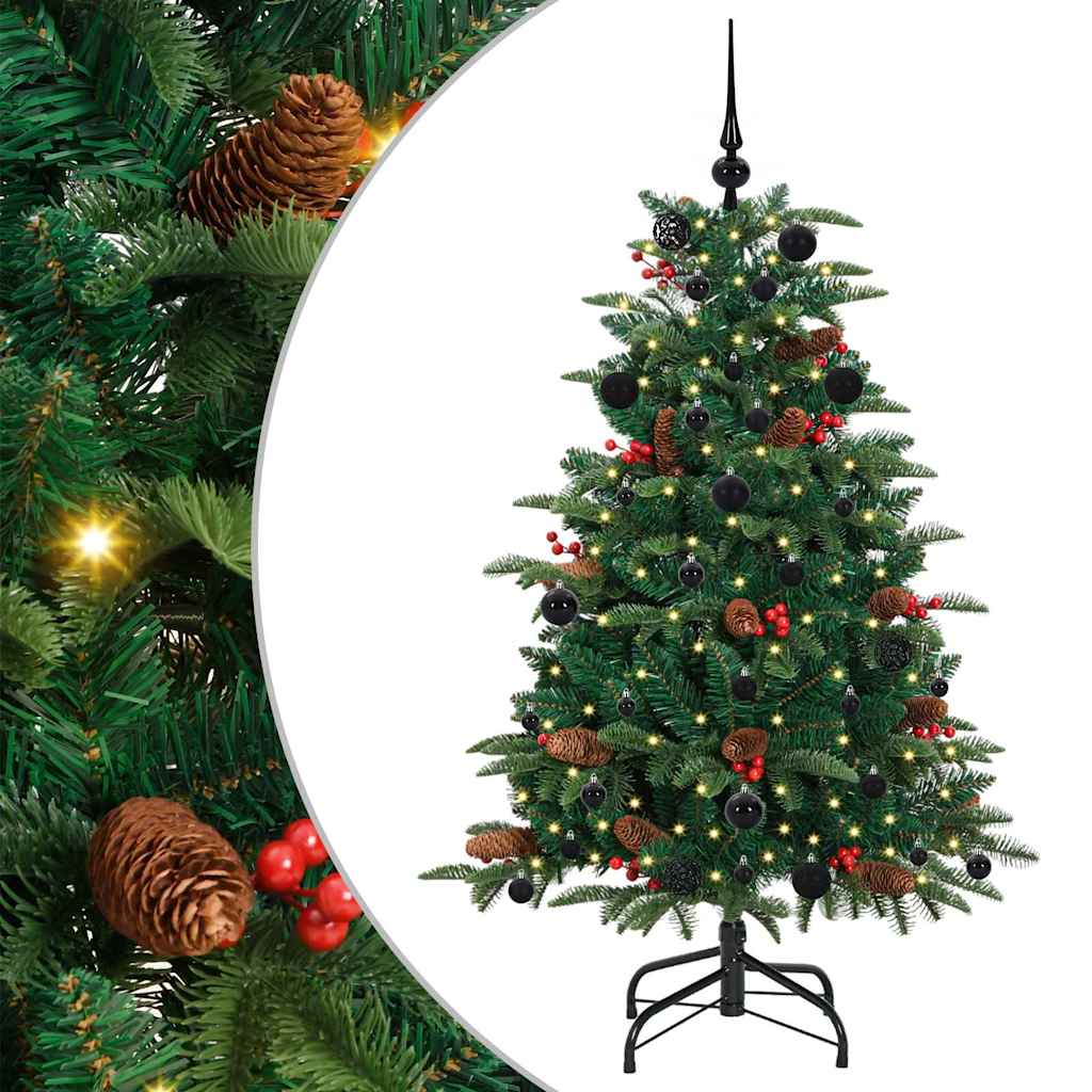 Kunstigt juletræ med stativ Grøn 150 cm PVC og metal og plast