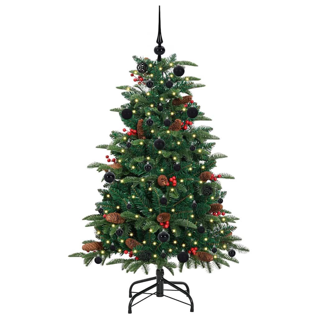 Kunstigt juletræ med stativ Grøn 150 cm PVC og metal og plast