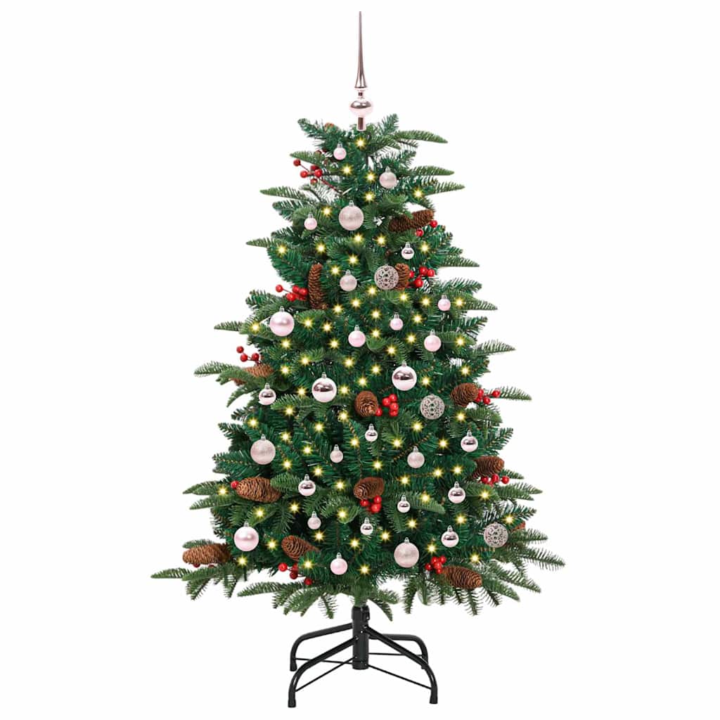 Kunstigt juletræ med stativ Grøn 150 cm PVC og metal og plast