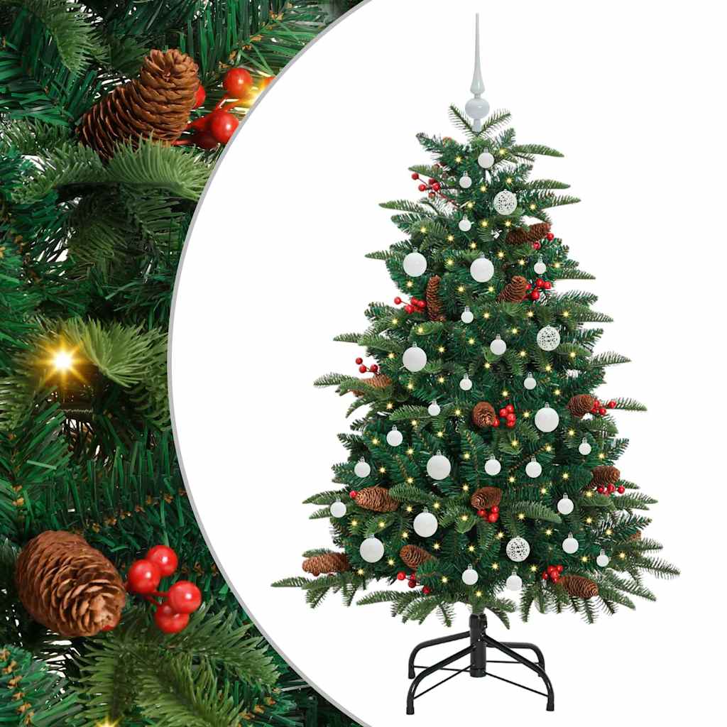 Kunstigt juletræ med stativ Grøn 150 cm PVC og metal og plast