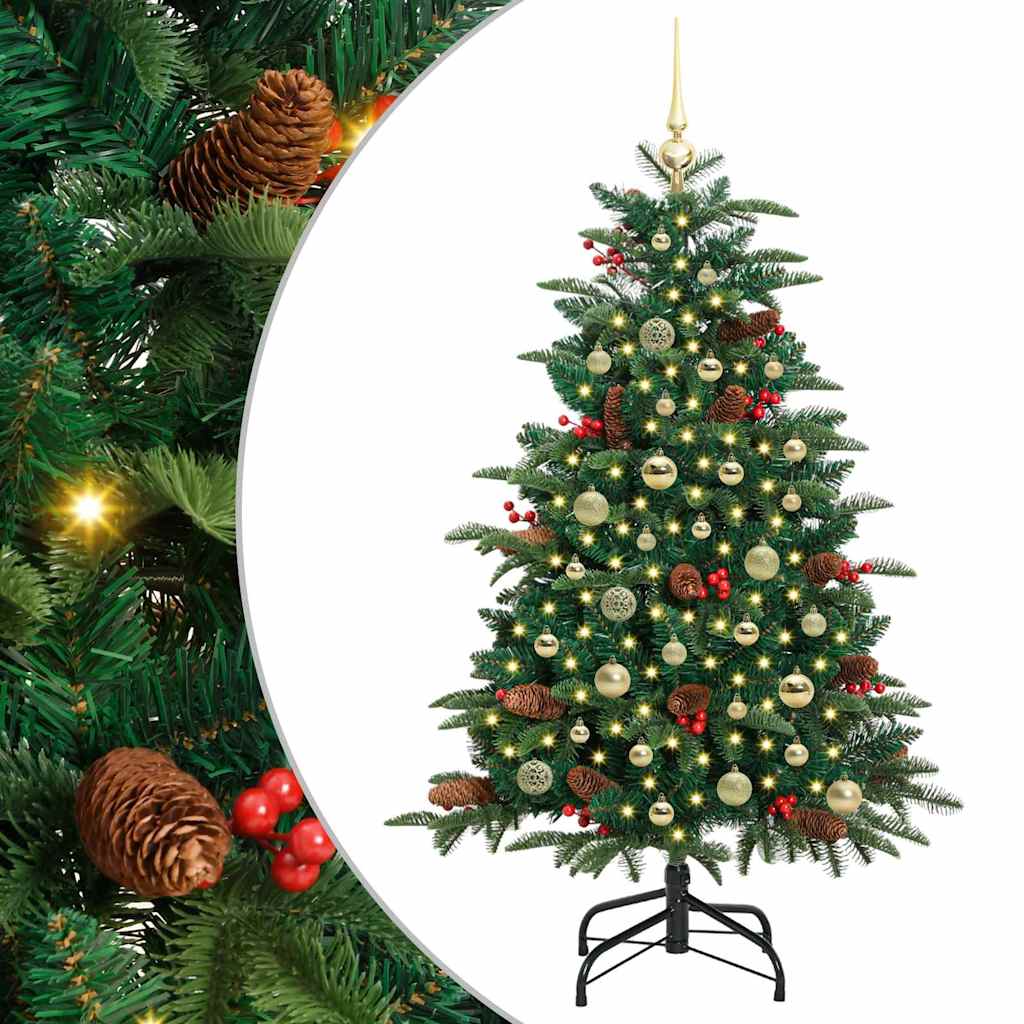 Kunstigt juletræ med stativ Grøn 150 cm PVC og metal og plast