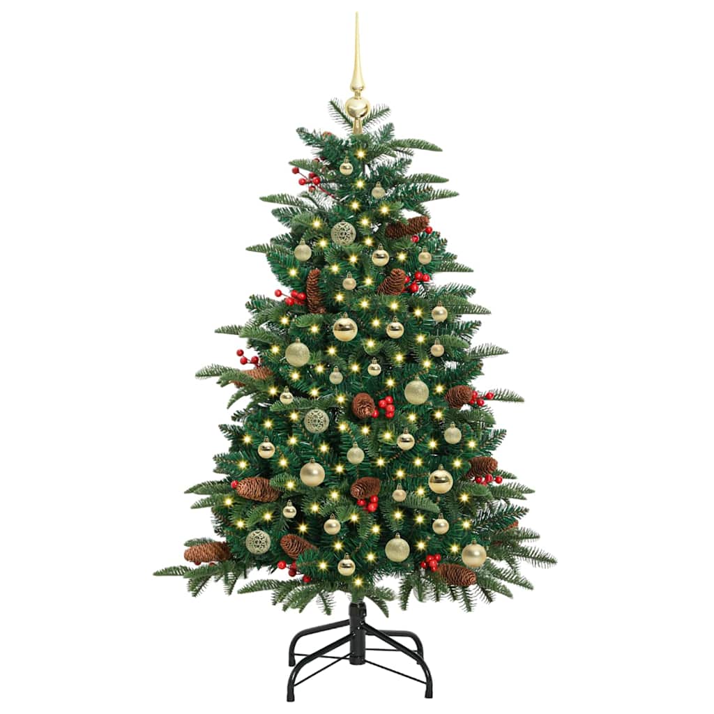 Kunstigt juletræ med stativ Grøn 150 cm PVC og metal og plast