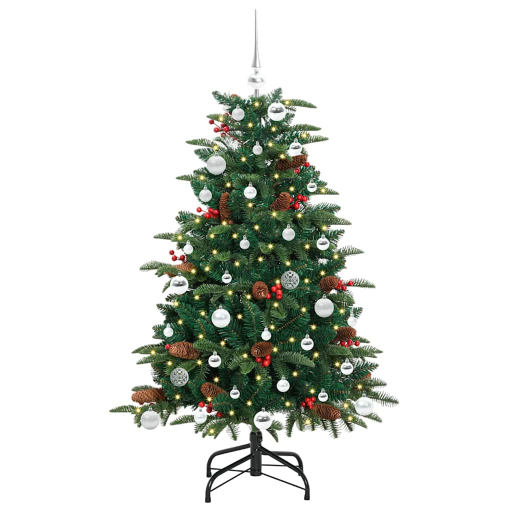 Kunstigt juletræ med stativ Grøn 150 cm PVC og metal og plast