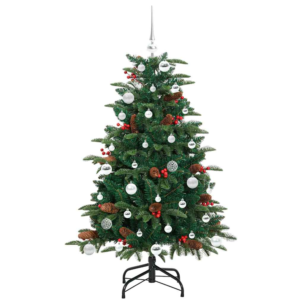 Kunstigt juletræ med stativ Grøn 150 cm PVC og metal og plast