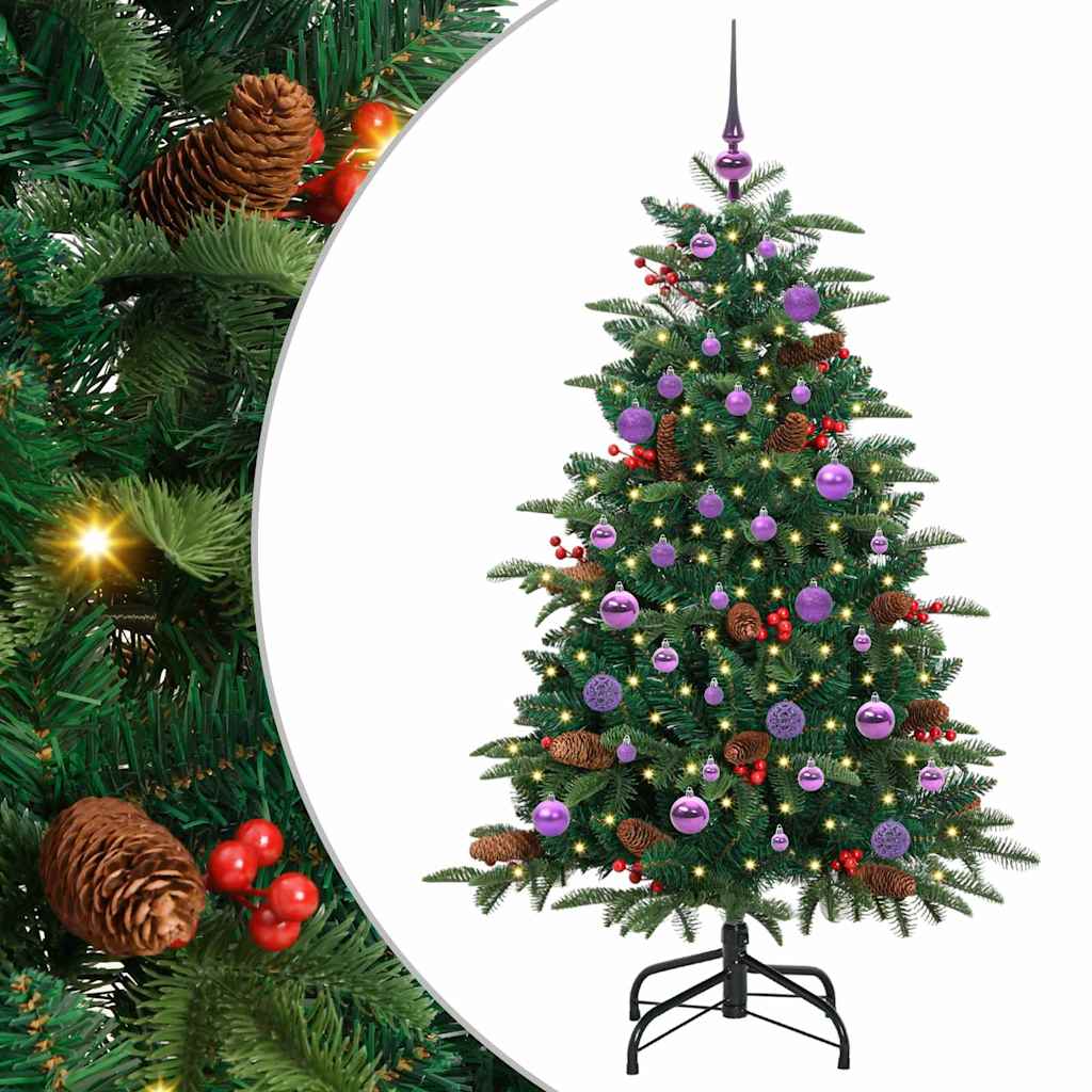 Kunstigt juletræ med stativ Grøn 150 cm PVC og metal og plast