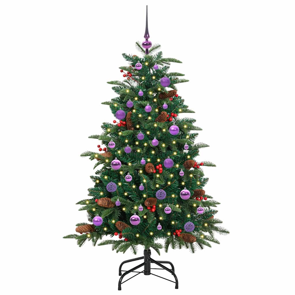 Kunstigt juletræ med stativ Grøn 150 cm PVC og metal og plast