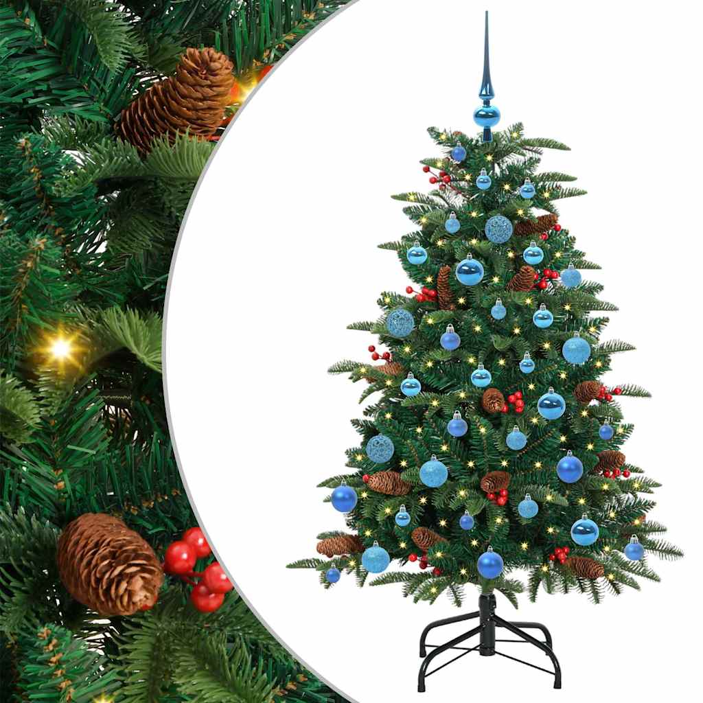Kunstigt juletræ med stativ Grøn 150 cm PVC og metal og plast