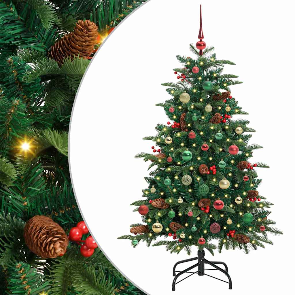Kunstigt juletræ med stativ Grøn 150 cm PVC og metal og plast