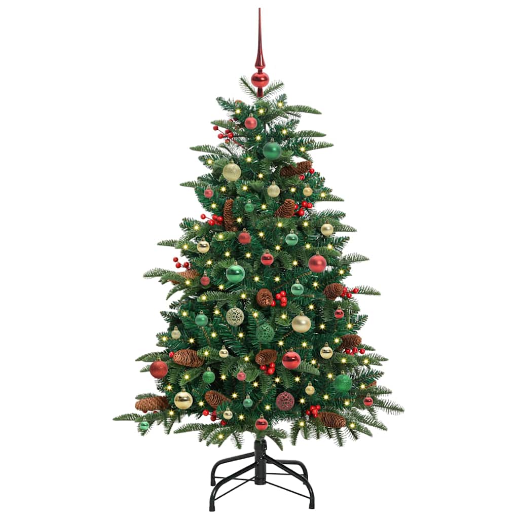 Kunstigt juletræ med stativ Grøn 150 cm PVC og metal og plast
