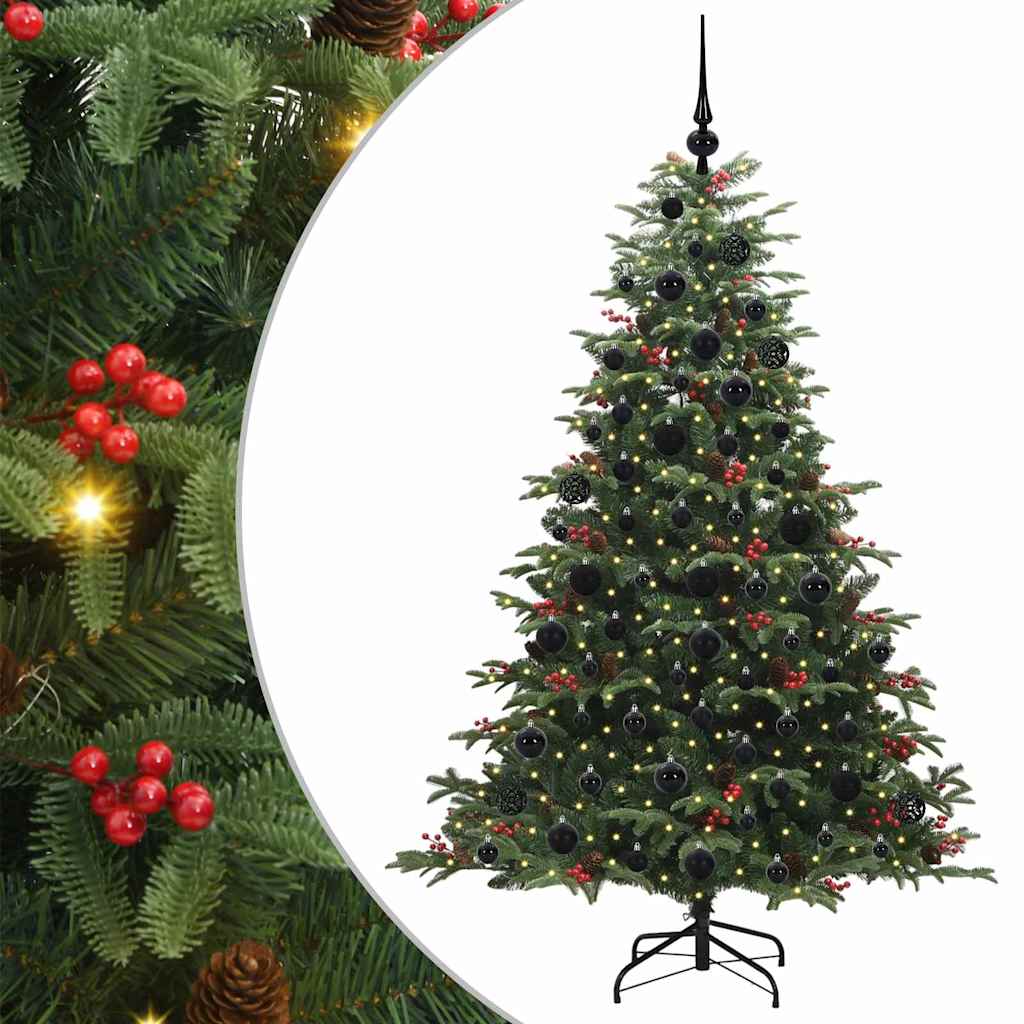 Kunstigt juletræ med stativ Grøn 180 cm PVC og metal og plast