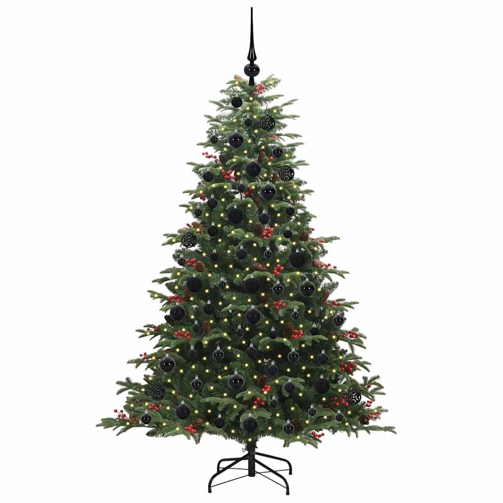 Kunstigt juletræ med stativ Grøn 180 cm PVC og metal og plast